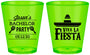 Custom Bachelor Party Plastic Shot Glasses - Viva La Fiesta Mexican | 40001
