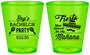 Custom Bachelor Party Plastic Shot Glasses - Fiesta No Manana | 40002
