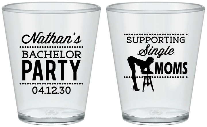 Custom Bachelor Party Plastic Shot Glasses - Strip Club | 40006