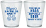 Custom Bachelor Party Plastic Shot Glasses - Beer | 40014