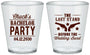 Custom Bachelor Party Plastic Shot Glasses - Last Stand Wedding Bands | 40015