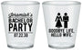 Custom Bachelor Party Plastic Shot Glasses - Goodbye Life Hello Wife | 40019