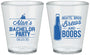 Custom Bachelor Party Plastic Shot Glasses - Brews And Boobs | 40022