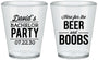 Custom Bachelor Party Plastic Shot Glasses - Beer And Boobs | 40027
