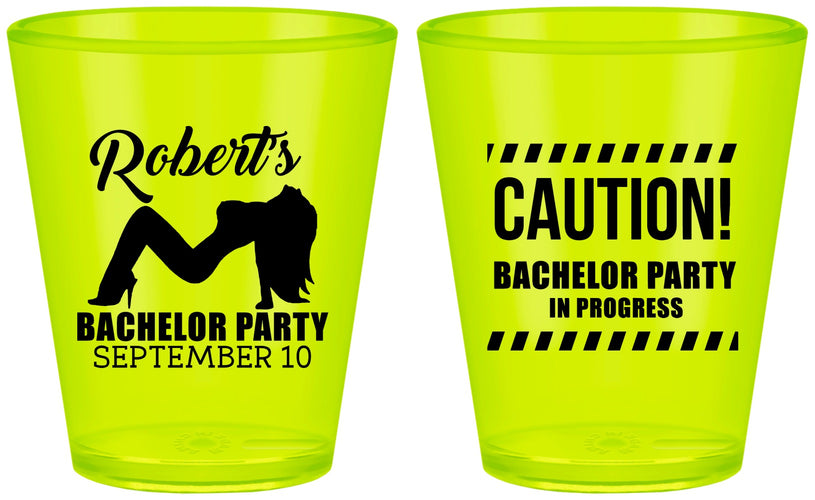 Custom Bachelor Party Plastic Shot Glasses - Strip Club | 40037