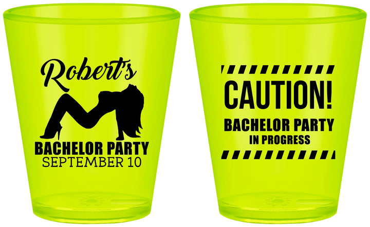 Custom Bachelor Party Plastic Shot Glasses - Strip Club | 40037