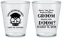 Custom Bachelor Party Plastic Shot Glasses - Groom Doom Skull | 40041