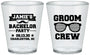 Custom Bachelor Party Plastic Shot Glasses - Groom Crew | 40047