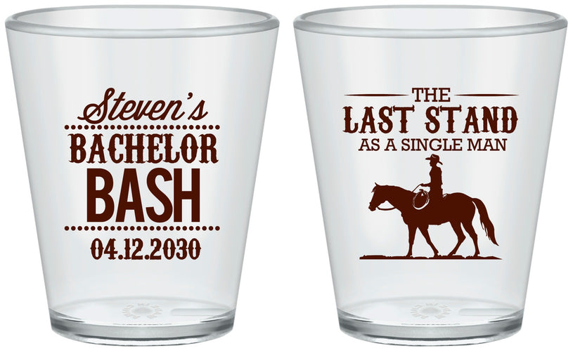 Custom Bachelor Party Plastic Shot Glasses - The Last Stand | 40050
