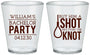 Custom Bachelor Party Plastic Shot Glasses - Buy Him A Shot | 40051