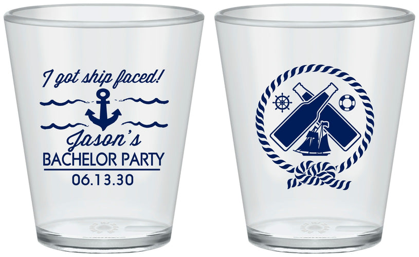 Custom Bachelor Party Plastic Shot Glasses - Anchor | 40054
