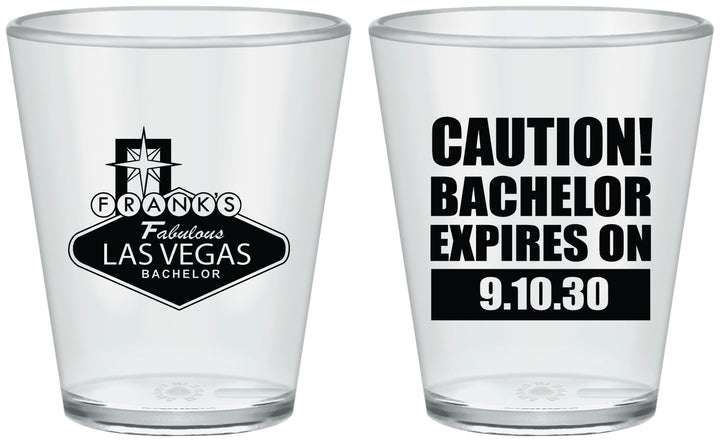 Custom Bachelor Party Plastic Shot Glasses - Las Vegas | 40056