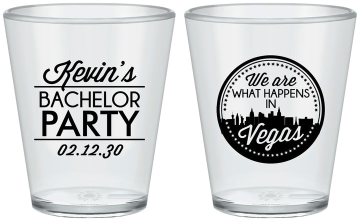 Custom Bachelor Party Plastic Shot Glasses - Last Vegas | 40060