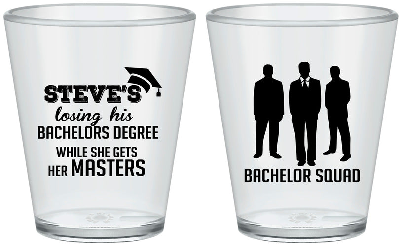 Custom Bachelor Party Plastic Shot Glasses - Squad | 40068