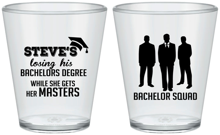 Custom Bachelor Party Plastic Shot Glasses - Squad | 40068
