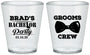 Custom Bachelor Party Plastic Shot Glasses - Grooms Crew | 40070
