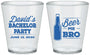 Custom Bachelor Party Plastic Shot Glasses - Beer Me Bro | 40071