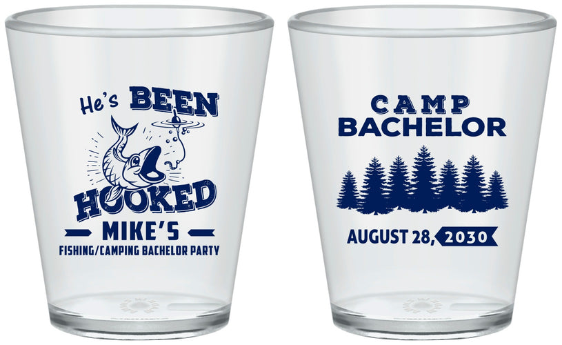 Custom Bachelor Party Plastic Shot Glasses - Fishing | 40080