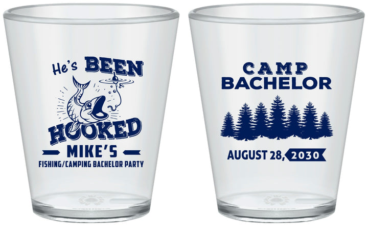 Custom Bachelor Party Plastic Shot Glasses - Fishing | 40080