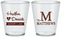 Custom Wedding Plastic Shot Glasses - Monogram | 402