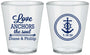Custom Wedding Plastic Shot Glasses - Love Anchors The Soul | 405