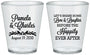 Custom Wedding Plastic Shot Glasses - Love Laughter Happily | 409