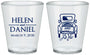 Custom Wedding Plastic Shot Glasses - Just Married Old Car | 413