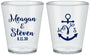 Custom Wedding Plastic Shot Glasses - Monogram Nautical | 414