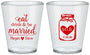 Custom Wedding Plastic Shot Glasses - Mason Jar | 415