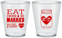 Custom Wedding Plastic Shot Glasses - Eat Drink Be Married | 417