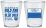 Custom Wedding Plastic Shot Glasses - Hello My Name Is | 418
