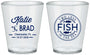 Custom Wedding Plastic Shot Glasses - Two Less Fish In The Sea | 421