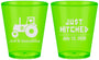 Custom Wedding Plastic Shot Glasses - Just Hitched Tractor | 429