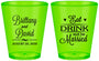 Custom Wedding Plastic Shot Glasses - Eat Drink Be Married | 430