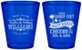 Custom Wedding Plastic Shot Glasses - Sandy Feet Salty Kisses | 434