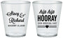 Custom Wedding Plastic Shot Glasses - Hip Hop Hooray | 436