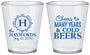 Custom Wedding Plastic Shot Glasses - Cheers To Cold Beers | 439