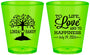 Custom Wedding Plastic Shot Glasses - Love And Happiness | 451