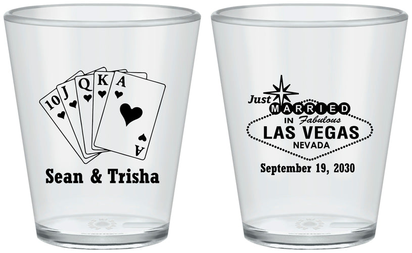 Custom Wedding Plastic Shot Glasses - Las Vegas | 453