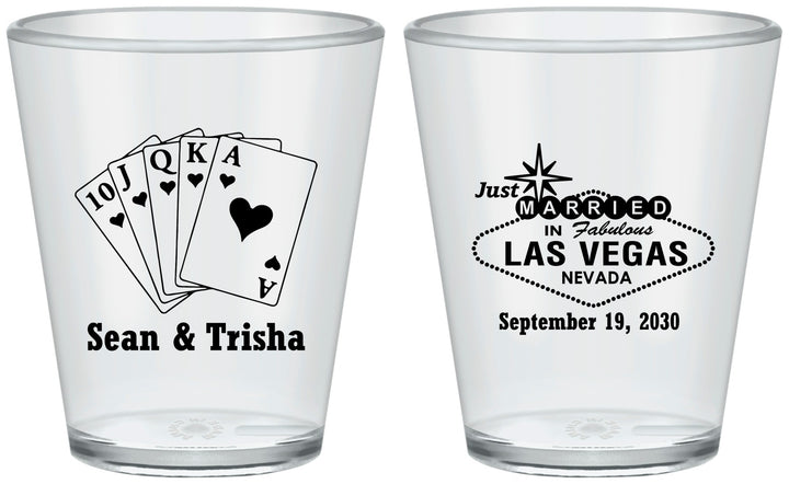 Custom Wedding Plastic Shot Glasses - Las Vegas | 453