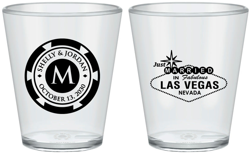 Custom Wedding Plastic Shot Glasses - Las Vegas | 454