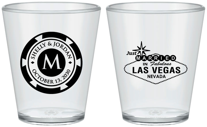 Custom Wedding Plastic Shot Glasses - Las Vegas | 454