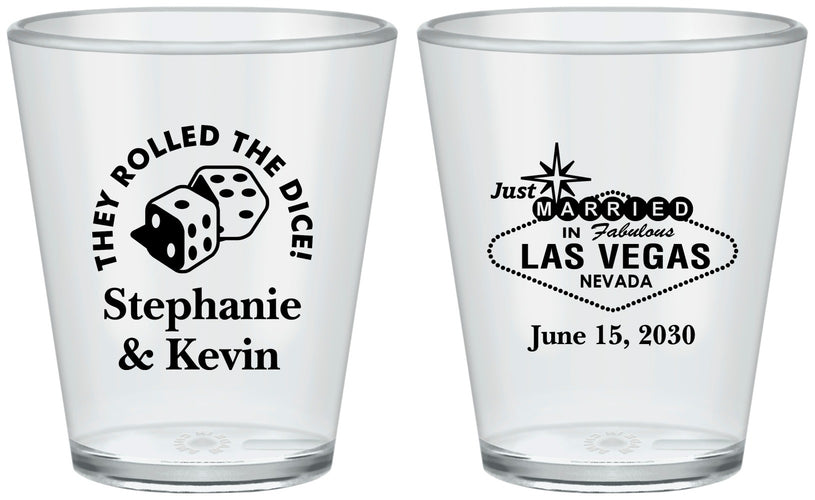 Custom Wedding Plastic Shot Glasses - Las Vegas | 455