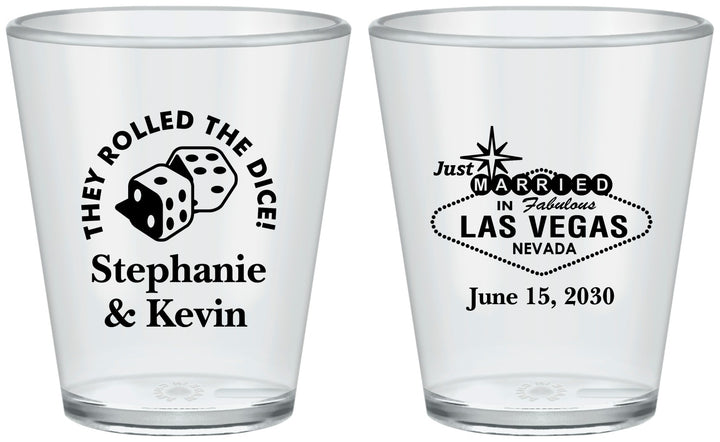 Custom Wedding Plastic Shot Glasses - Las Vegas | 455