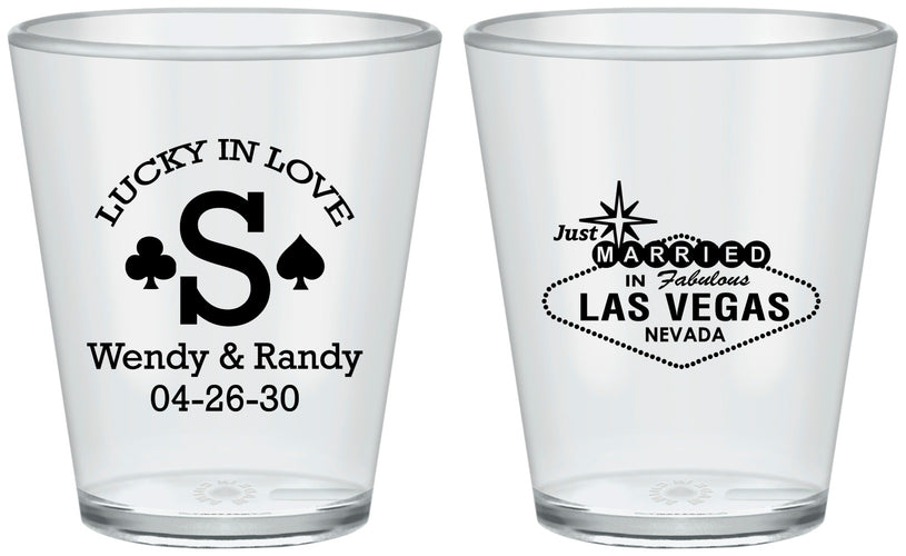 Custom Wedding Plastic Shot Glasses - Las Vegas | 456