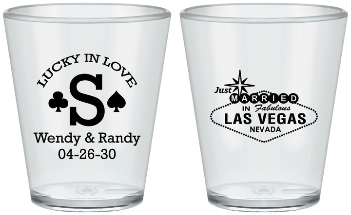 Custom Wedding Plastic Shot Glasses - Las Vegas | 456