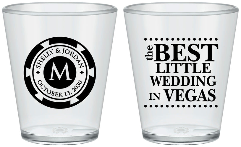 Custom Wedding Plastic Shot Glasses - Las Vegas | 457