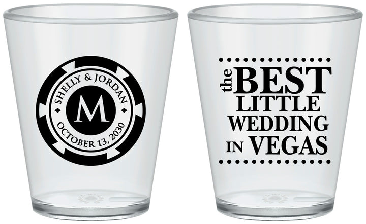 Custom Wedding Plastic Shot Glasses - Las Vegas | 457