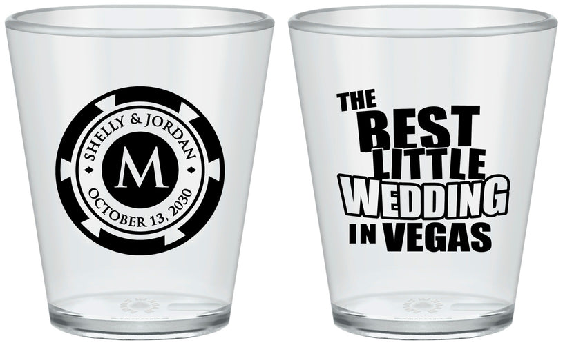Custom Wedding Plastic Shot Glasses - Las Vegas | 458