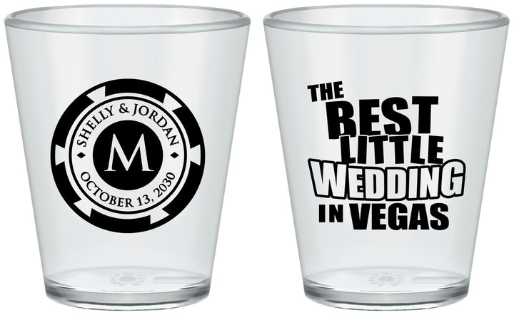 Custom Wedding Plastic Shot Glasses - Las Vegas | 458